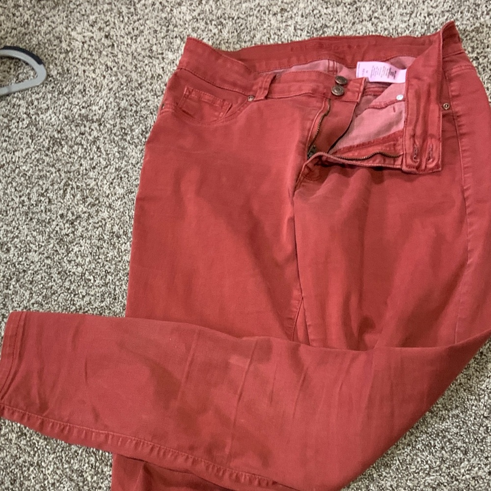 Maurices Women's Rust-Red Skinny Jeans